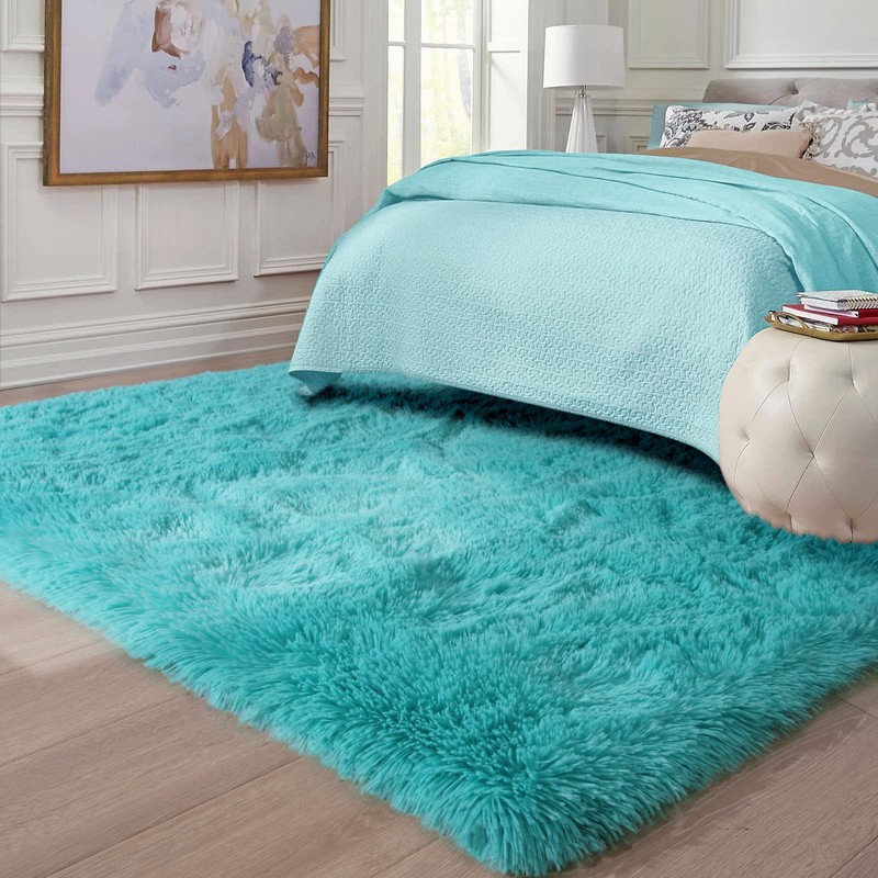Ompaa Fluffy Rug, Super Soft Fuzzy Area Rugs for Bedroom