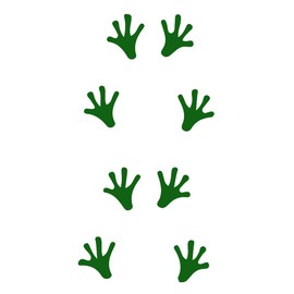 Transparent Decal Stickers Of Multiple Frog Footprints (Green) Premium Waterproof Vinyl Decal Stickers For Laptop Phone Accessory Helmet Car Window Mug Tuber Cup Door Wall Decorati ANDauto017362GRFBA