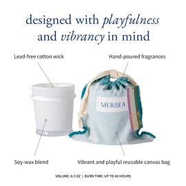 MERSEA Luxury Scented Candle with Sandbag - 6.5 Oz (40+ Hour Burn) (Summer in Provence)