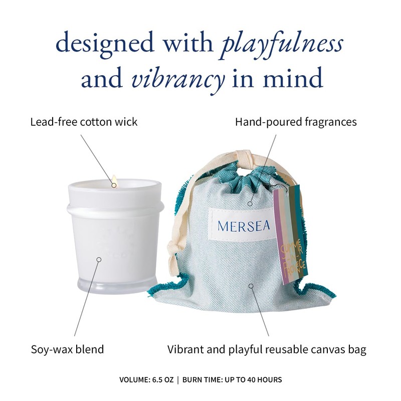 MERSEA Luxury Scented Candle with Sandbag - 6.5 Oz (40+