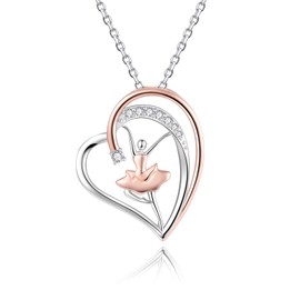 Collar con colgante de bailarina de Ballet de plata de ley 925 para mujer, diseño de bailarina, regalo para amantes de la danza, regalos