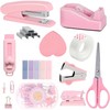 11pcs Office Desk Supplies for Clerks, Women Pink Office Accessories,