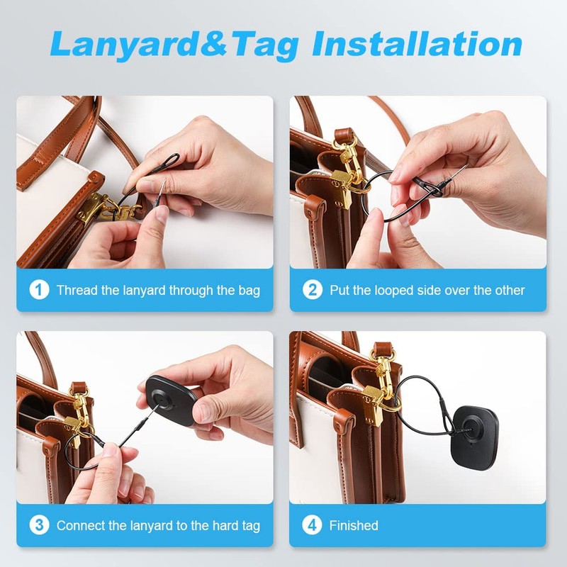 250Pcs 8.2Mhz RF Security Clothing Tags Black Retails EAS Clothes