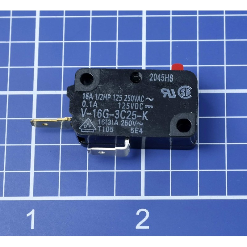 2-Pack (Mini Micro Switch) Microwave Oven Door Switch Replacements WB24X10038