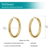 YeGieonr Gold Earrings for Women, Lightweight Stainless Steel Large Hoop