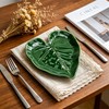 Leaf Ceramic Spoon Rest,Leaf Shaped Decorative Utensil Holder for Gift