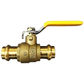 1" Propress Brass Ball Valve - Press Shut Off Ball Valve with EPDM O-ring Fit Both End For Pex Tubing - Premium Water Stop Shut Off Tool with 1” In. Connections - Pack of 2