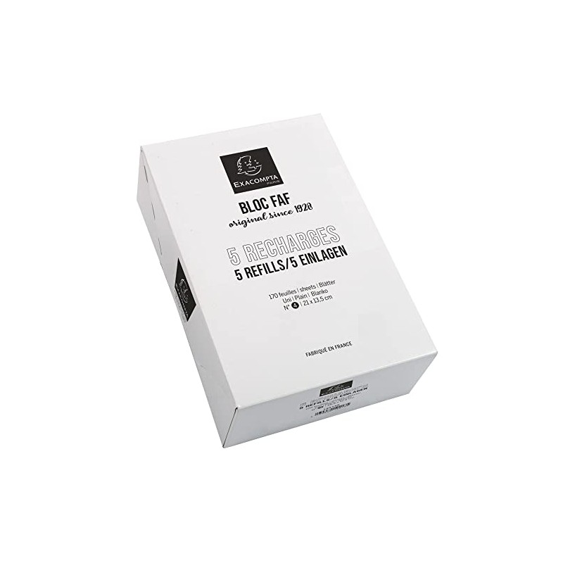 Exacompta 12214E Pack of 5 inlays for FAF writing pad,