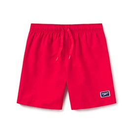 Speedo Boy's Standard Swim Trunk Mid Length Redondo Solid - High Risk Red, X-Small
