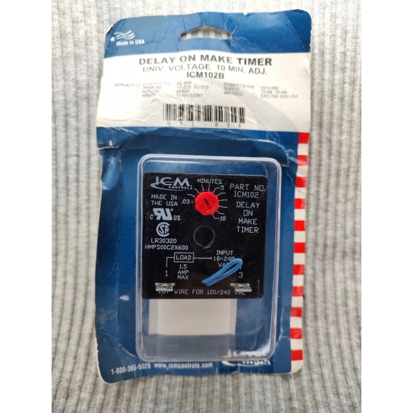 ICM Controls ICM102 Delay on Make Timer with .03-10 Minute