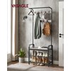 VASAGLE Coat Rack, Hall Tree with Shoe Bench for Entryway,