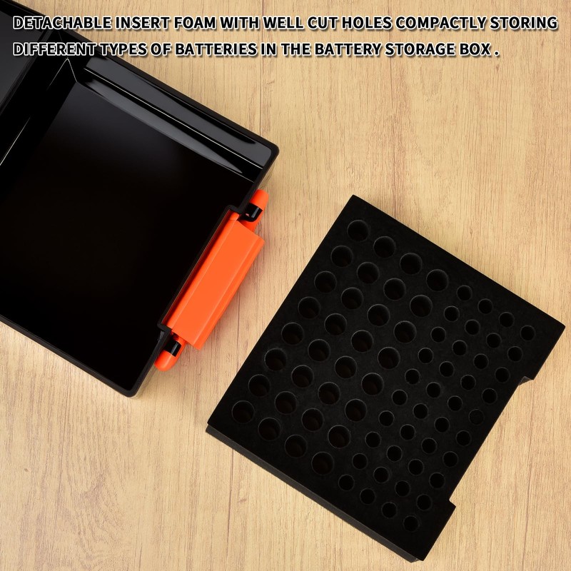 FULLCASE Battery Storage Organizer Holder Holds 72 AA AAA Batteries,