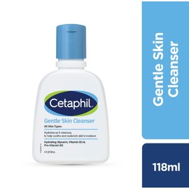 CETAPHIL Gentle Skin CLEANSER For Face & Body 118ML - All Skin Types Hydrates Soothe & Replenish Skin's Moisture