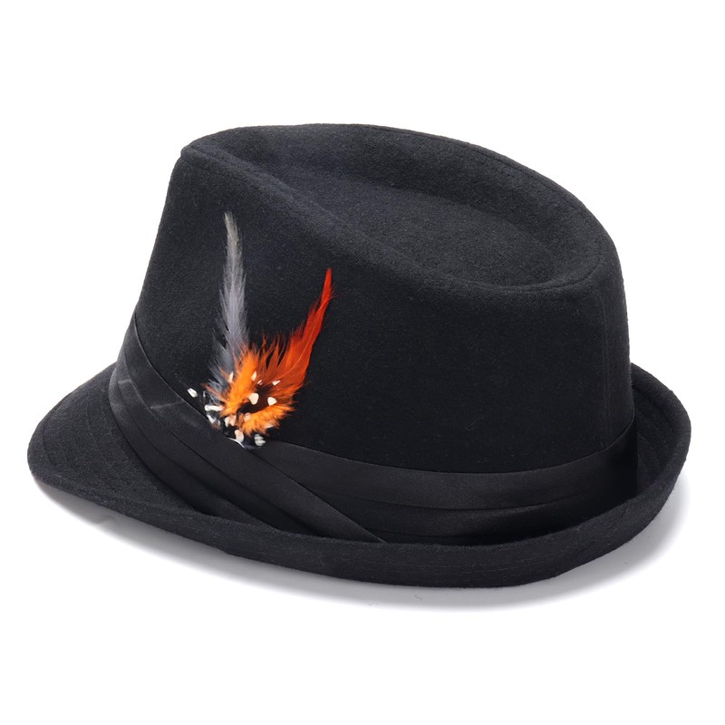 Geebuzz Fedora Hats for Men Women Classic Short Brim Felt