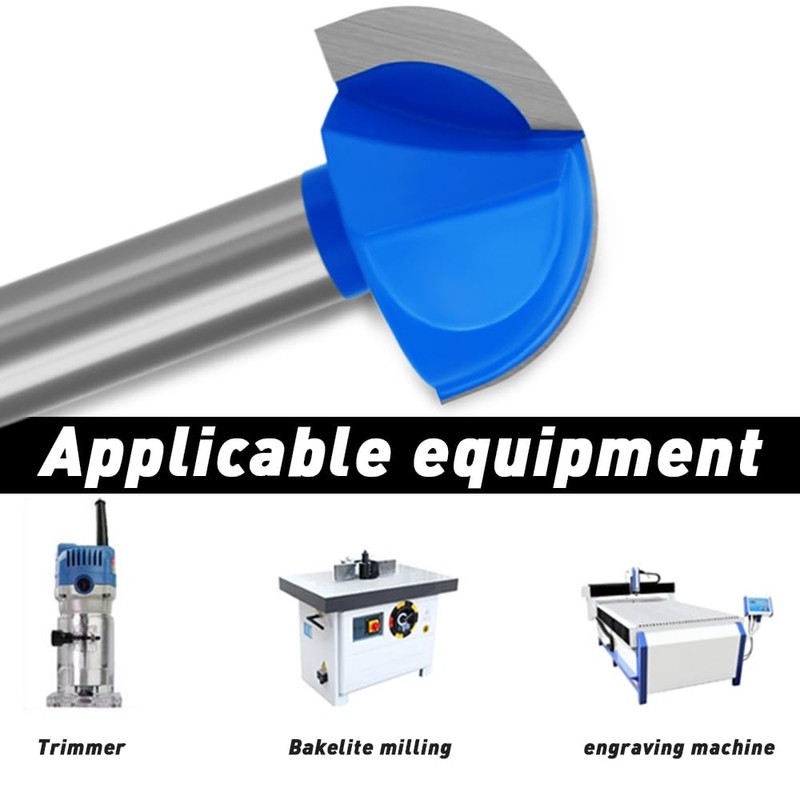 ASNOMY 1-1/2" Cutting Diameter Core Box Router Bit, 1/2 Inch