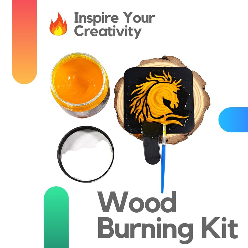 BIGTHUMB Wood Burning Gel Kit 4 OZ | Heat Activated