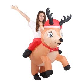 Kofero Christmas Inflatable Reindeer Costume Funny Blow Up Xmas Party Holiday Décor for Adult Men Women Cosplay Deer