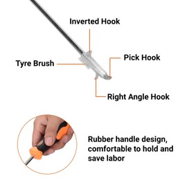 Car Tire Cleaning Hook, Transparent Tire Stone Remover, Tyre Stone Picker, Tire Wheel Tools, Tyre Repair Tools, Stone Tool, Automatic Remover