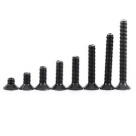 m3 Hex Countersunk Screws, 200 pcs M3 Countersunk Hex Socket Screw Bolt Machine Fastener Assortment Set (4mm/6mm/8mm/10mm/12mm×30 pcs each, 16mm/20mm/25mm×20 pcs each)