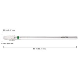 Pana 3/32" Safety Bit Nail Carbide Bit - For Electric Dremel Drill Machine (Coarse, Mini Cone - Silver)