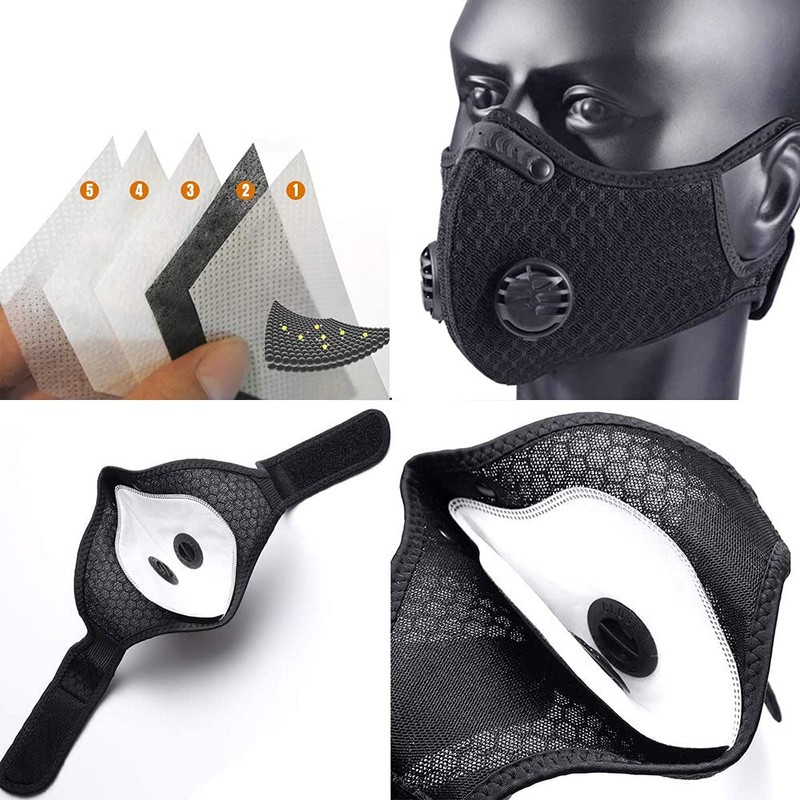 RARENESS Sports Mask, Set of 2, 3D Construction, High Performance