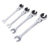 3 Pc Brake Line Wrench Set, 72 Teeth Ratcheting Tubing