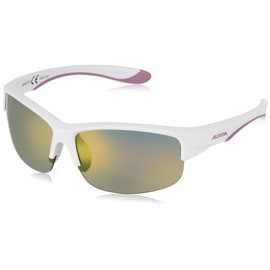 ALPINA Kids Sports Sunglasses, UV Protection, Soft Flexible Frame, FLEXXY YOUTH HR, White Matte/Purple