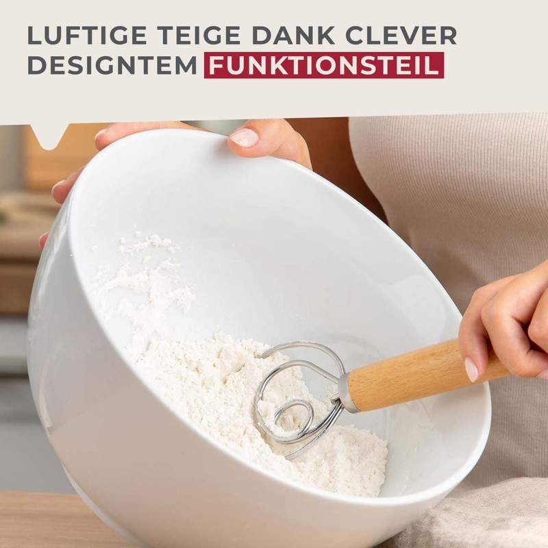 Fackelmann Pasta, Focaccia and Dough Whisk - Whisk for Airy