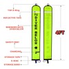 4ft Yellow Scuba Diving Open Bottom Surface Marker Buoy (SMB)