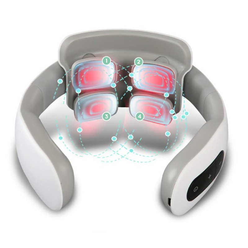 Electric Pulse Neck Massager with Heat Broadcast Relieve Soreness Reduce