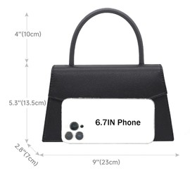 Milisente Clutch Women's Faux Patent Leather Evening Bag for Wedding Small Clutches Handbag with Shoulder Chain, Embossed black