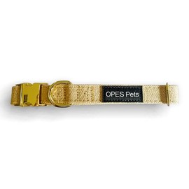 Generic OPES Pets Natural Hemp Dog Collar, Gold Zinc Alloy Buckle, Soft and Durable, Hypoallergenic and Eco-Friendly (Small)