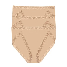 Natori Women's Bliss French Cut 3-Pack, Cafe, Medium