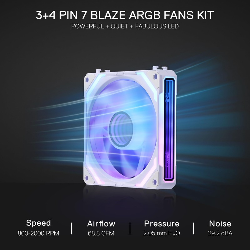 Redragon GCF012 Standard 120mm PC Case Fan, Daisy-Chain Connection, 5V