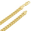 7mm 14k Yellow Gold Plated Flat Cuban Link Curb Chain