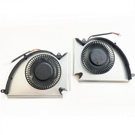Fleshy Leaf Replacement CPU + GPU Cooling Fan for MSI GE76 GP76 WE76 MS-17K3 MS-17K2 MS-17K1 Series PABD1A010SHL-N452 PABD1A010SHR-N451 DC12V 0.6A Fan