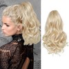 ZERAL Drawstring Ponytail Extension 16 Inches Wavy Curly Ponytail Hair