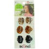 Scunci No-Slip Grip Mini Octopus Jaw Clips 6 Count (Pack