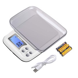 KUBEI Food Scale USB Rechargeable Digital Kitchen Scale, 3kg0.1g Weight Grams and oz for Cooking Baking Jewellery Scale