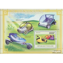Togo miniature sheet 587 (complete. issue) unmounted mint/never hinged ** MNH 2011 organic Cars (Stamps for collectors) Cars/road traffic