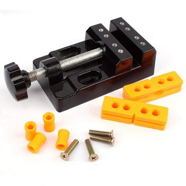 57mm Multipurpose Aluminum Alloy Flat Nose Pliers Mini Vice Table Vice Walnut Clip Jewelry Pliers Table Tongs Carving Fixed Tools