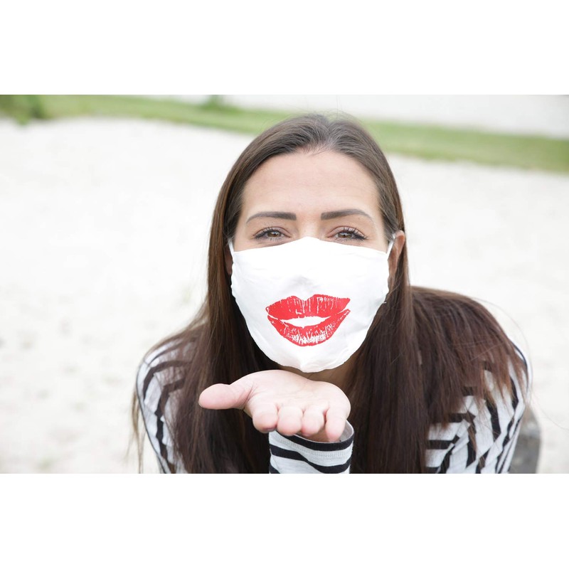 styleBREAKER 08040007 Women's Cotton Fabric Mask, Plain with Various Designs,