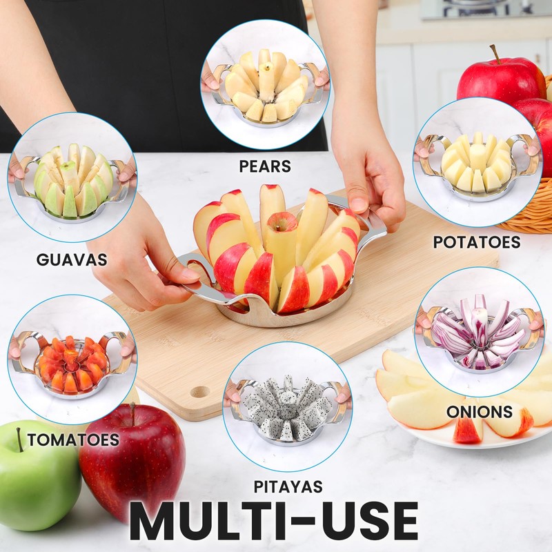 AUBENR 4.72 Inch Extra Large Apple Slicer with 12 Blades