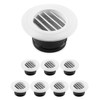 QWORK Air Vent ABS Louver Grille Cover, 8 Pack 4"
