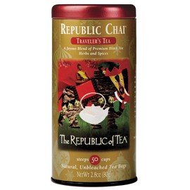 The Republic of Tea Republic Chai Black Tea, 50 Tea Bag Tin