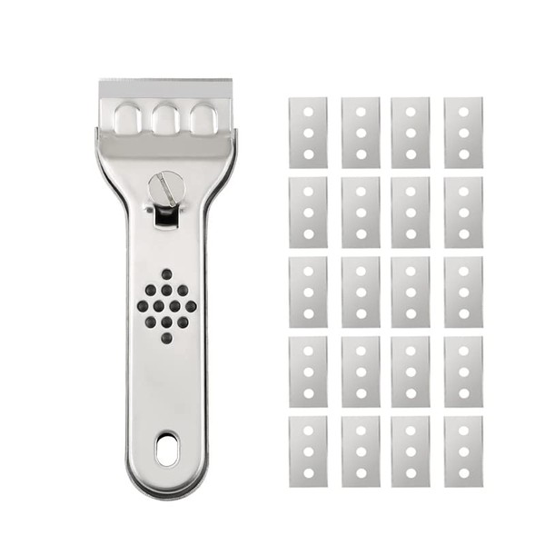 Youery Stainless Steel Ceramic Hob Scraper, Glass Scraper Including 20