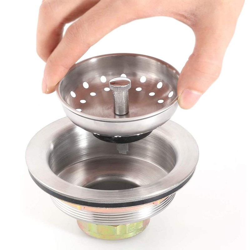 KONE 3-1/2 Inch Kitchen Sink Drain Assembly with Strainer Basket/Drain