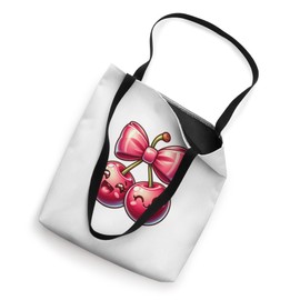 Coquette Bows with cherries Cute Coquette girl Tote Bag