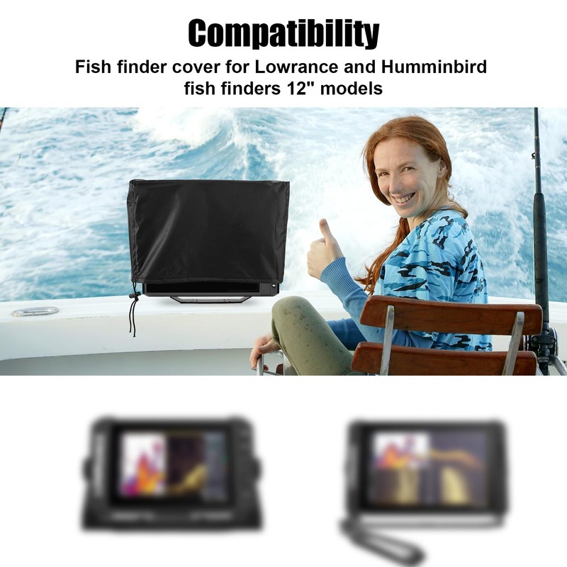 Lyreh Fish Finder Cover for Lowrance Humminbird 12-Inch Fishfinder, Waterproof