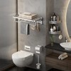 VOLPONE 24 Inch Towel Rack with Towel Bar Holder Foldable